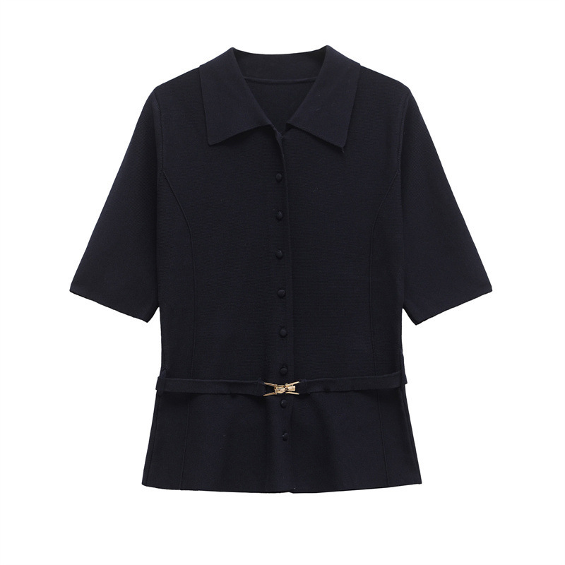 Belt Decorative Lapel Jacket - Image 6