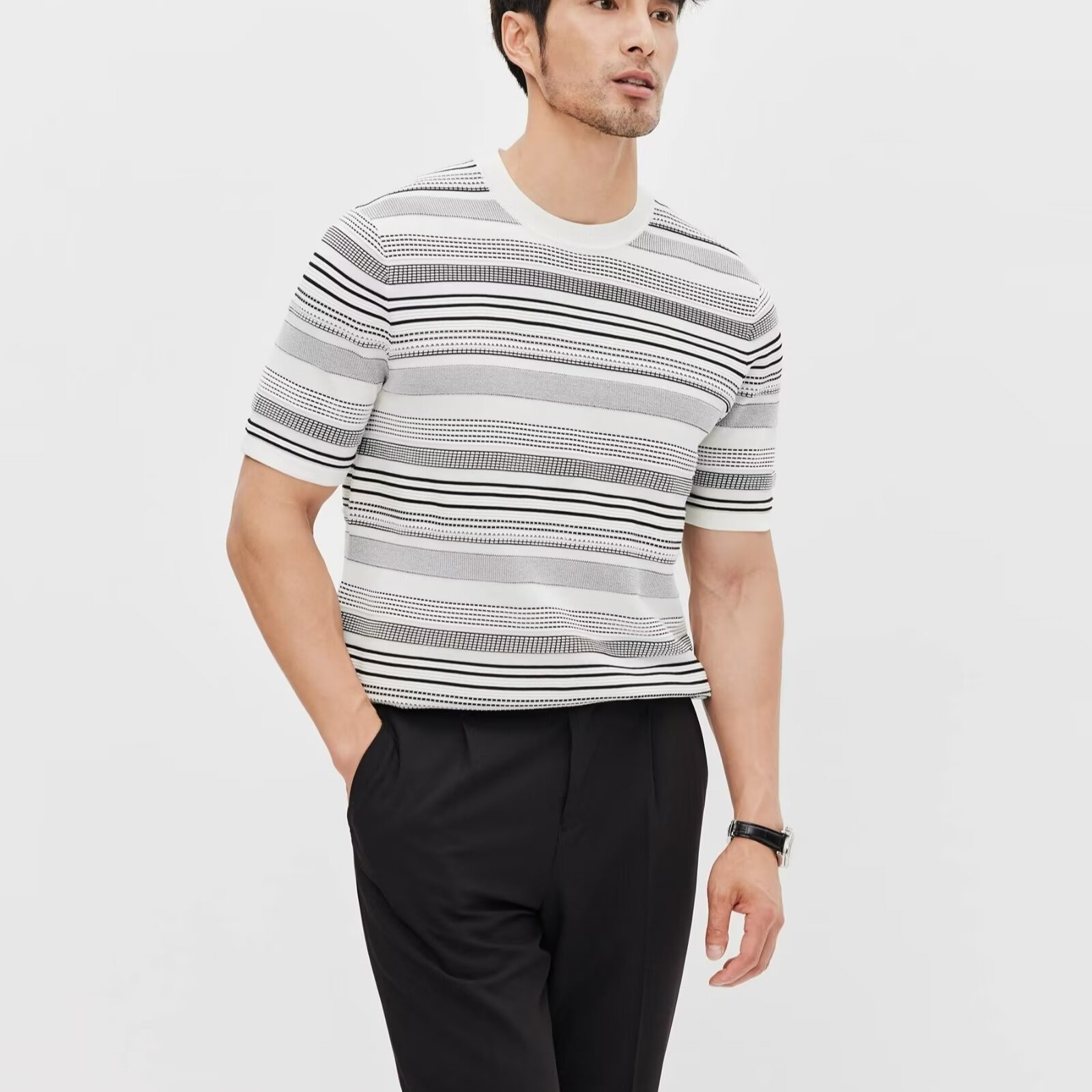New Thin Short-sleeved T-shirt Men's New - Image 3