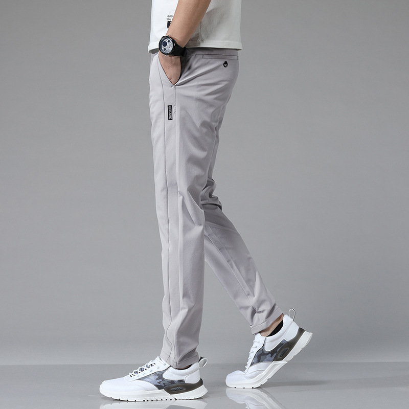 Summer Thin Ice Silk Men's Simple Smooth Stretch Casual Pants - Image 6