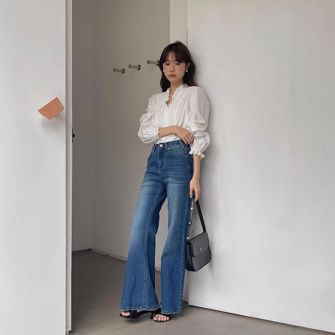 Women's Autumn New High Waist Slimming And Straight Wide Leg Mop Pants - Image 4