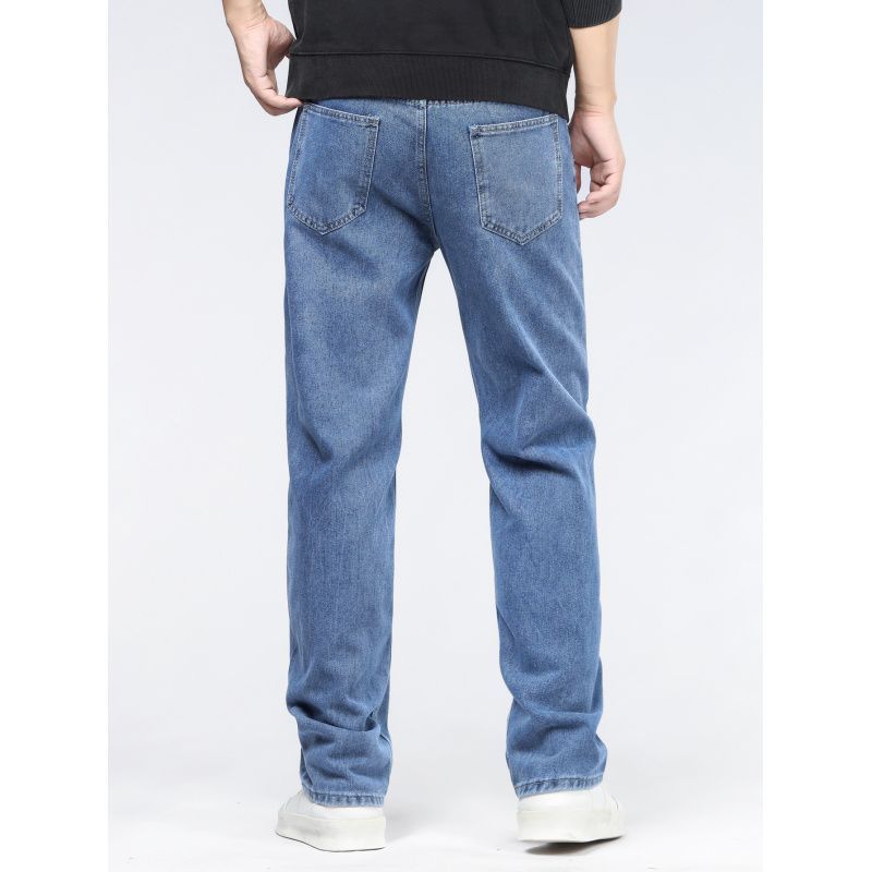 Men's Simple Casual Extra Long Jeans - Image 4