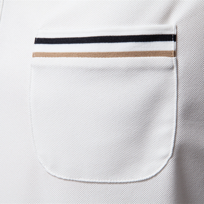 Short-sleeved Polo Shirt Striped Lapel Business Casual Top Men - Image 2