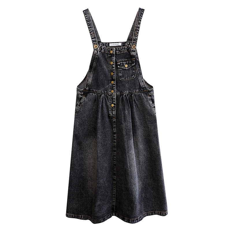Denim Suspender Skirt Dress Denim Skirt - Image 6